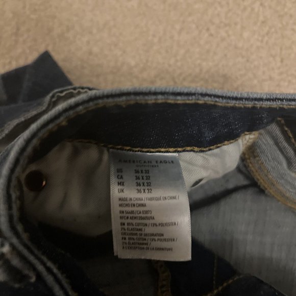 American Eagle Next Level Stretch Jeans Distressed Slim Jeans Men’s 36x32. - Picture 6 of 6